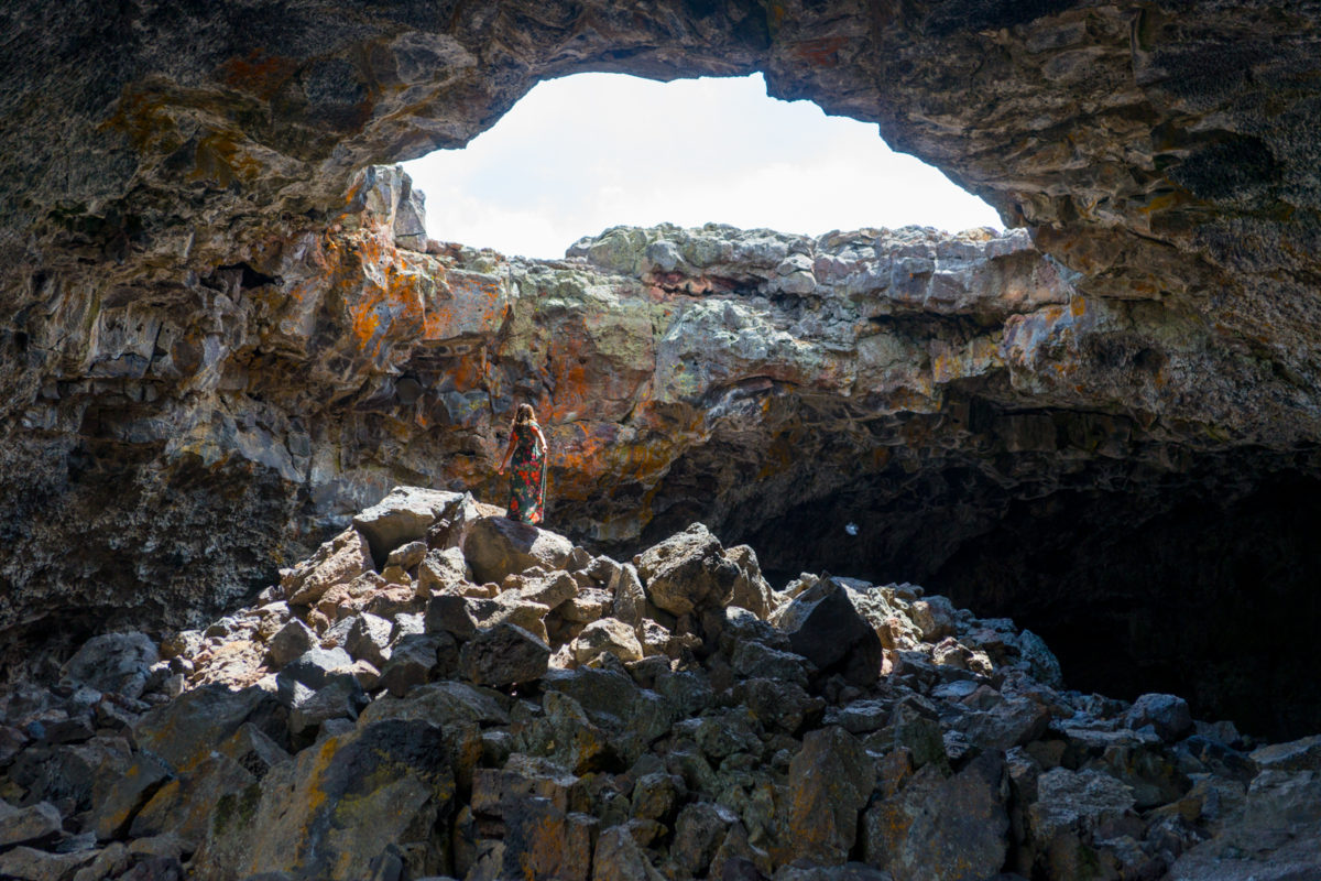 cave trail at Craters of the Moon