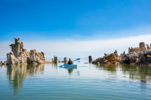 Kayaking on Mono Lake, Lee Vining, CA