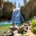 Rainbow Falls through Devils Postpile, Mammoth Lakes, CA