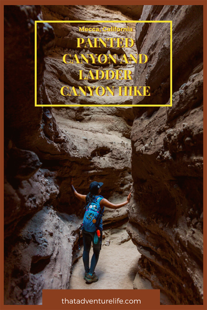 Painted Canyon and Ladder Canyon Hike, Mecca, California Pin 1