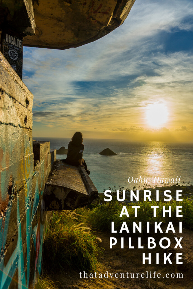 Sunrise at the Lanikai Pillbox Hike in Oahu, HI Pin 1