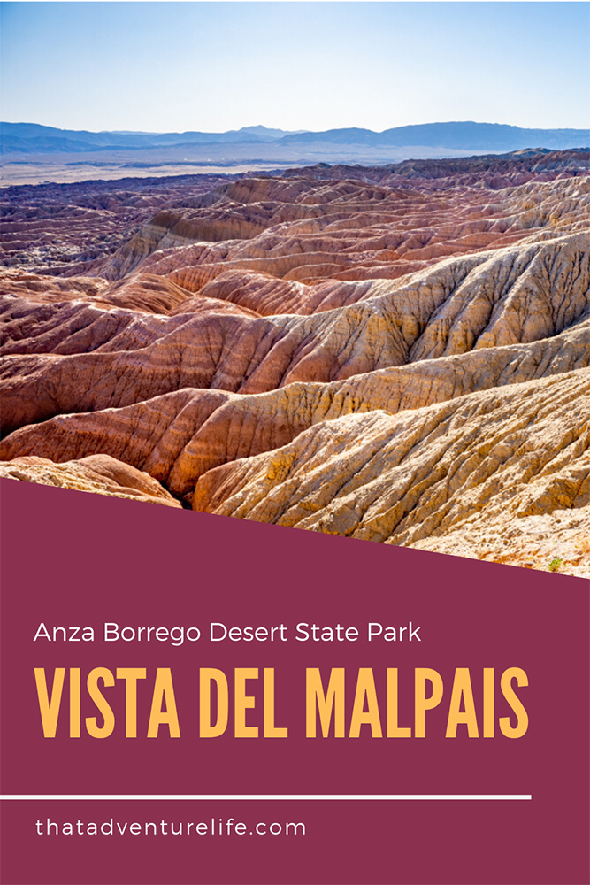 Vista del Malpais - Anza Borrego, CA Pin 1