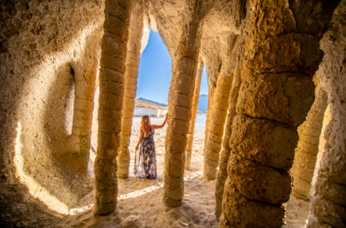 Inside Crowley Lake Stone Columns