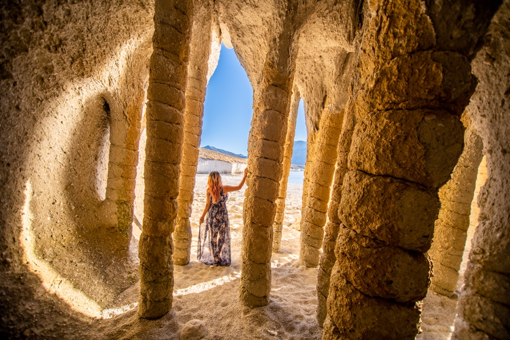 Inside Crowley Lake Stone Columns