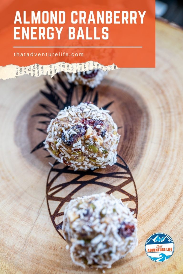 Almond and Cranberry Energy Balls Pinterest Pin 2