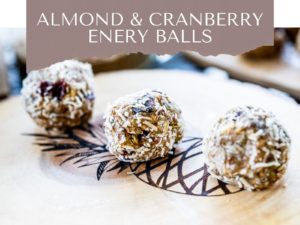 Almond and Cranberry Energy Balls Feature Photo