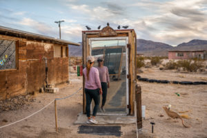 Glass Outhouse at the Glass Outhouse Art Gallery, near Joshua Tree National Park