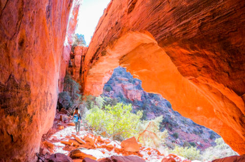 Finding the hidden arch in Fay Canyon Trail in Sedona, AZ