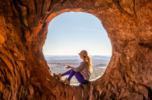 Robbers Roost Trail, one of the most beautiful caves in Sedona, AZ