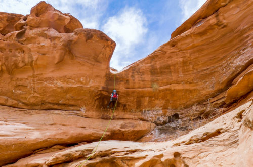 Canyoneering Merry Piglet Canyon in North Wash, Utah