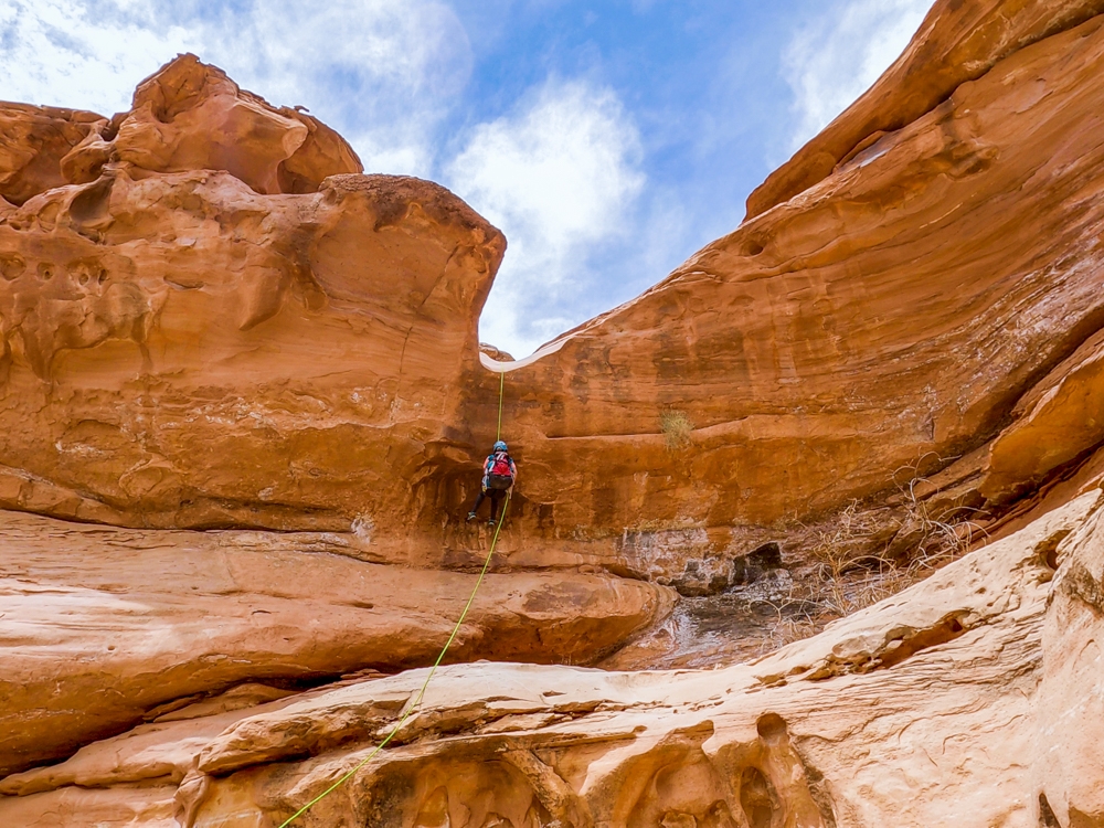 Canyoneering Merry Piglet Canyon in North Wash, Utah