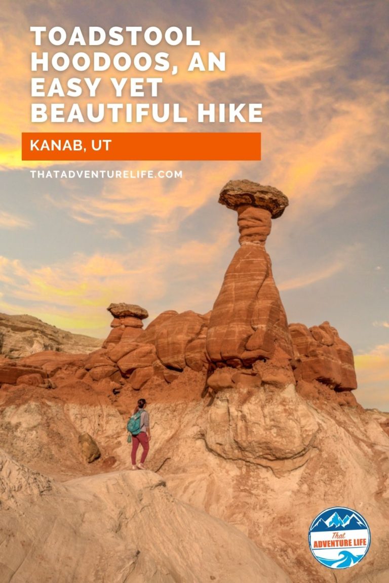 Toadstool Hoodoos in Utah, an Easy Yet Beautiful HikeToadstool Hoodoos in Utah, an Easy Yet Beautiful Hike Pin 1