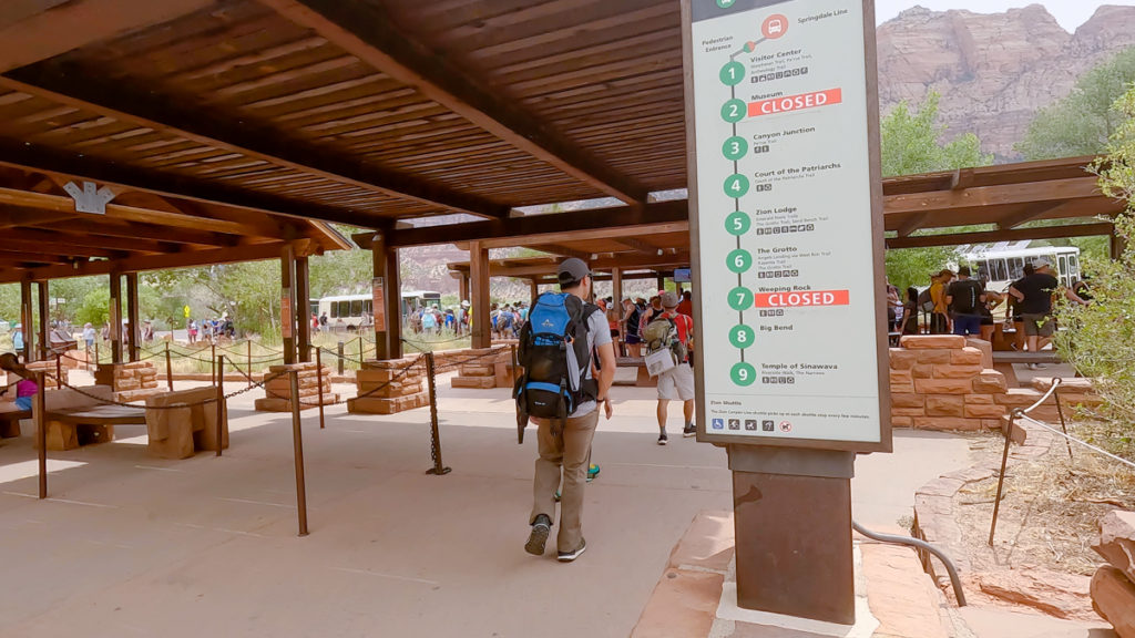 Shuttle stop to start Lower Refrigerator Canyon