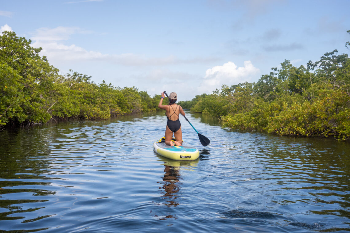 Paddling at Jones Lagoon at Biscayne National Park in Florida