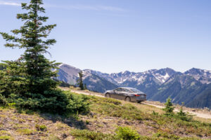 The view on Obstruction Point Road in Hurricane Ridge