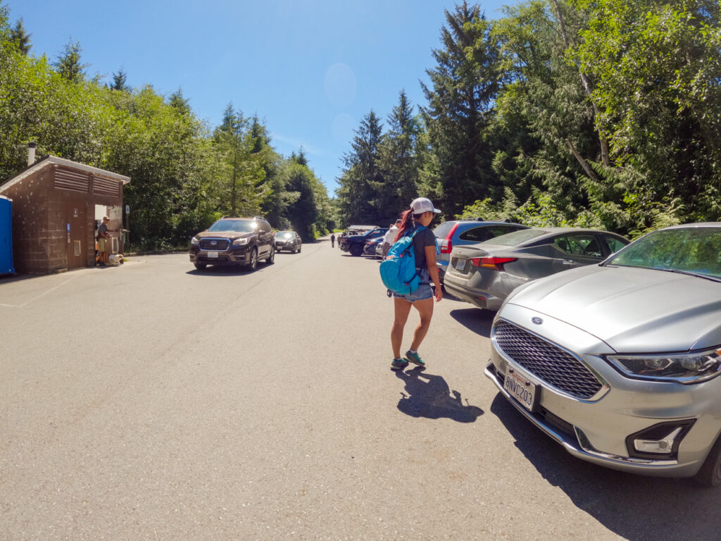 Parking at Cape Flattery in Washington State