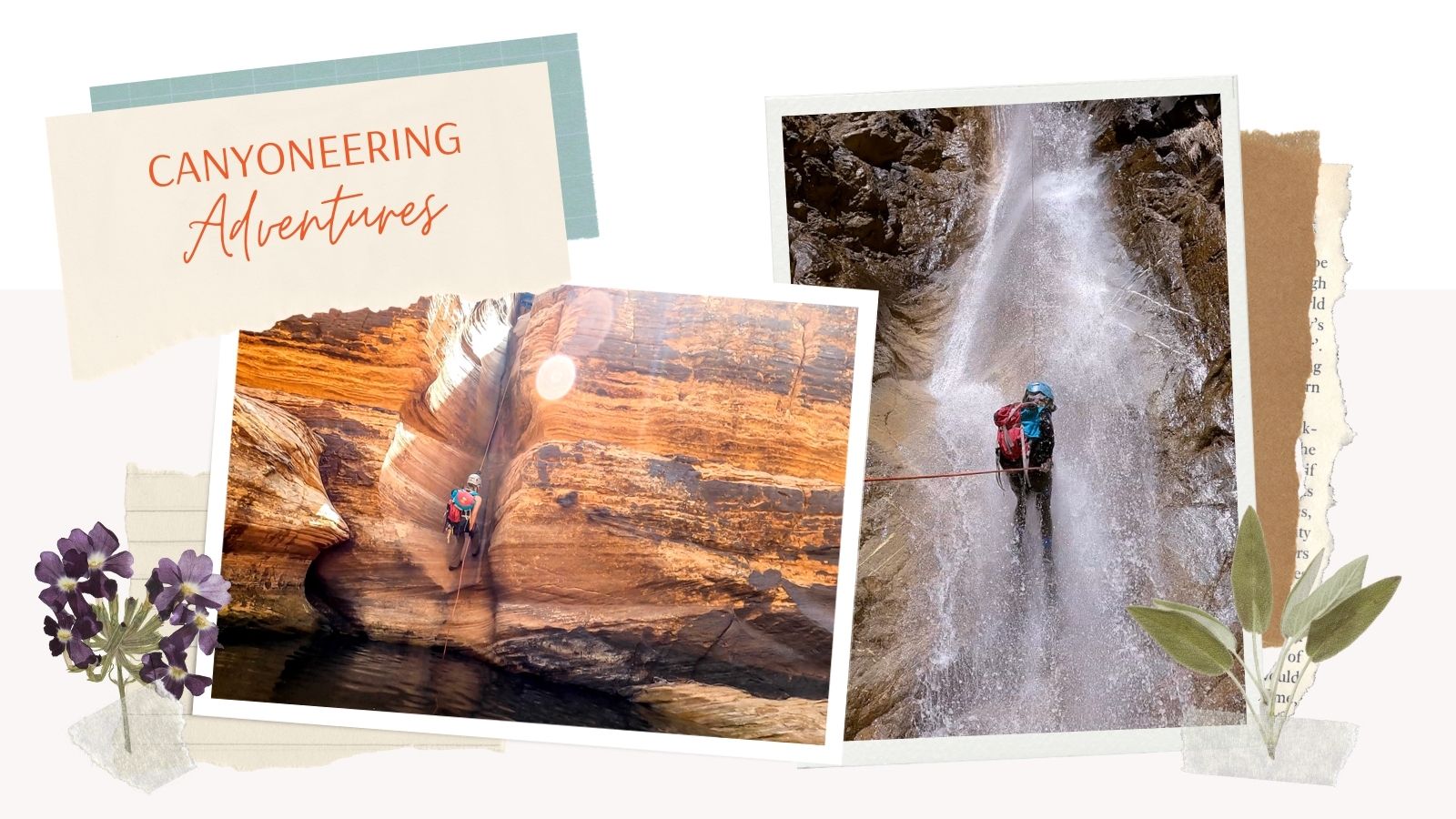 Activities: Canyoneering Main Panel