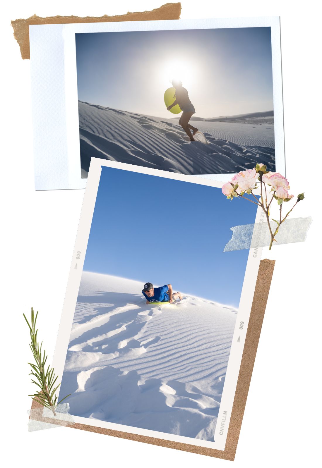 White Sands National Park in New Mexico: Sledding