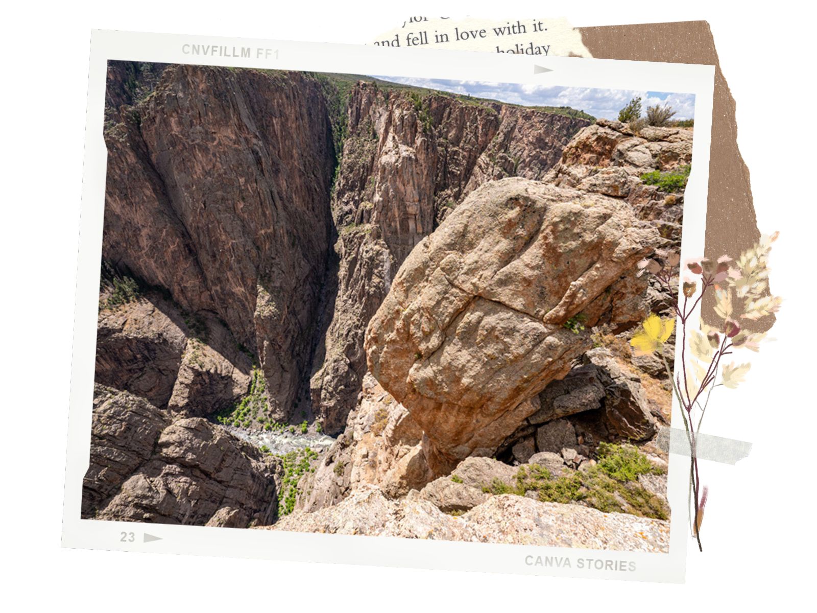 Balanced Rock in North Rim Scenic Road of Black Canyon of Gunnison National Park