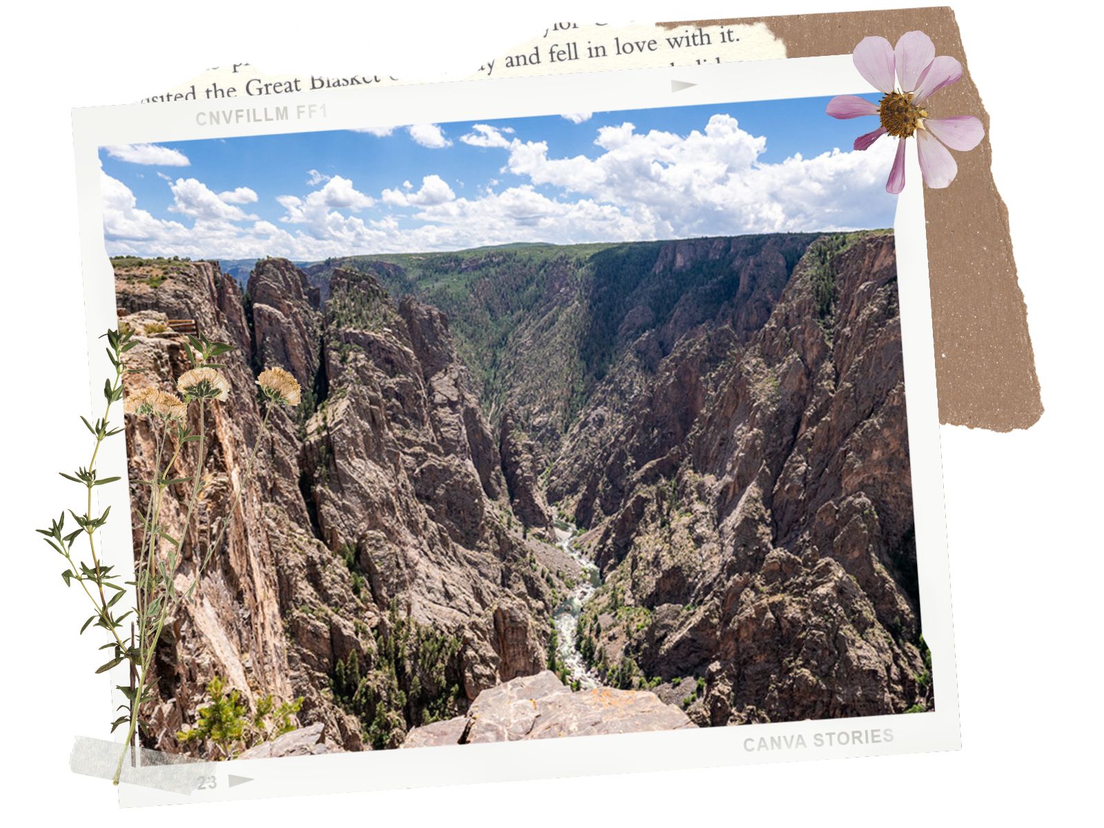 Big Island in North Rim Scenic Road of Black Canyon of Gunnison National Park