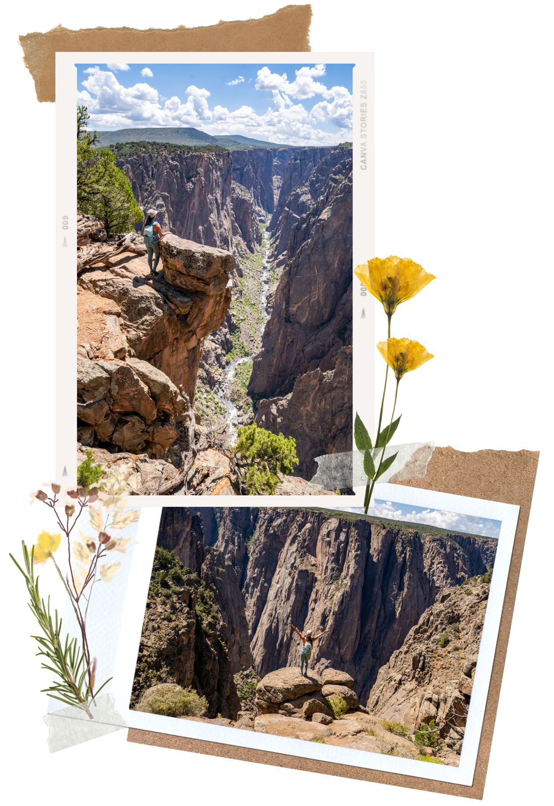 Exclamation Point in North Rim Scenic Road of Black Canyon of Gunnison National Park