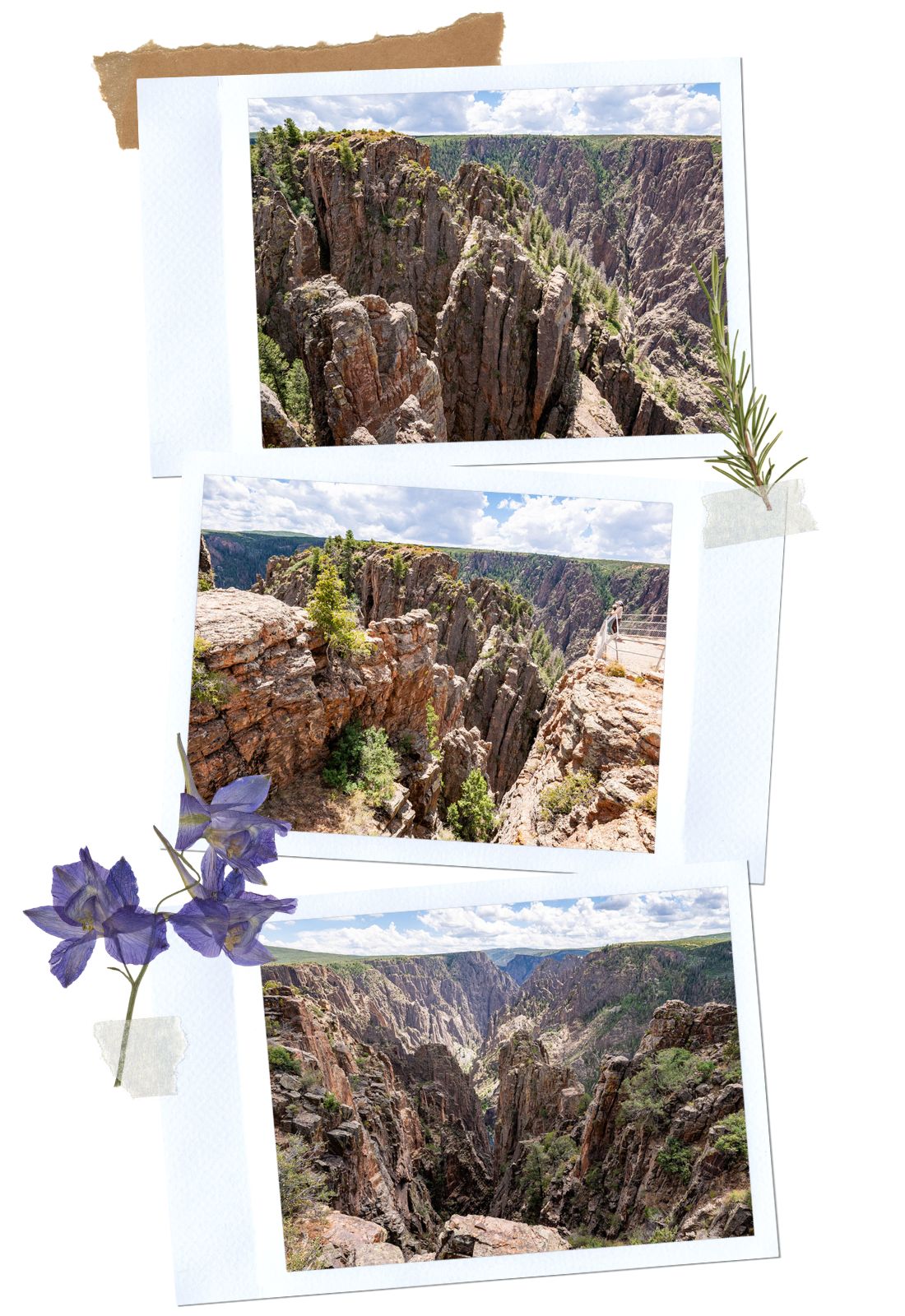 Island Peak in North Rim Scenic Road of Black Canyon of Gunnison National Park