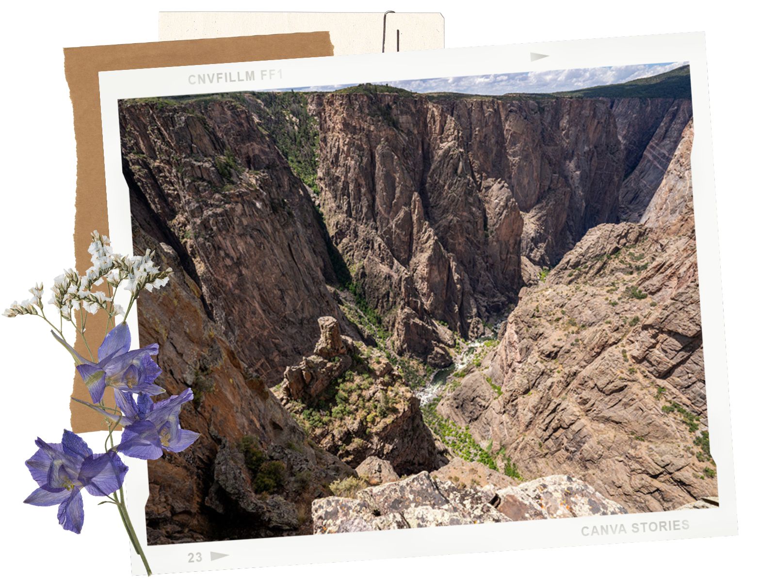 The Narrows in North Rim Scenic Road of Black Canyon of Gunnison National Park