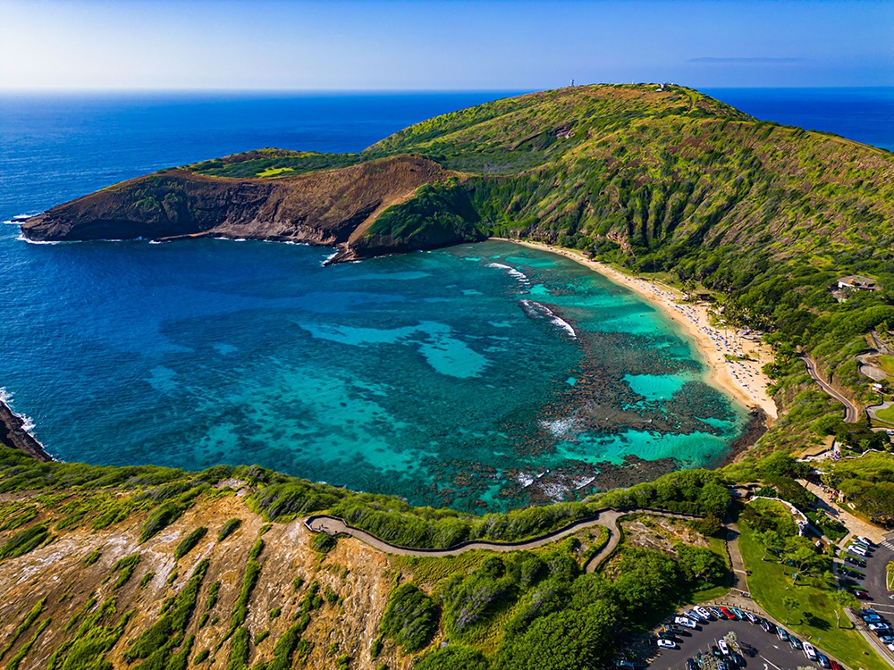 Hanauma Bay in Oahu, Hawaii