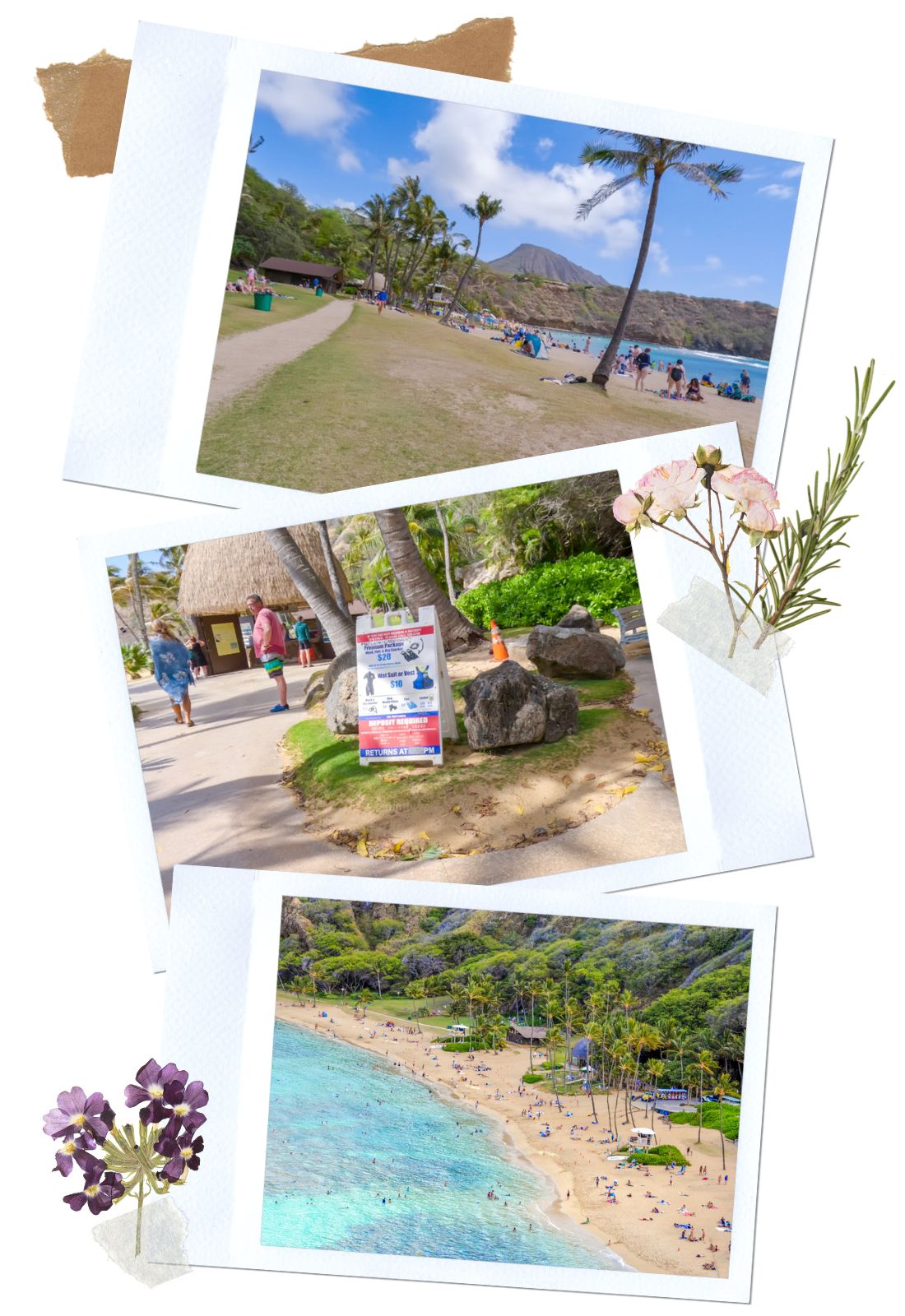 Amenities in Hanauma Bay in Oahu, Hawaii