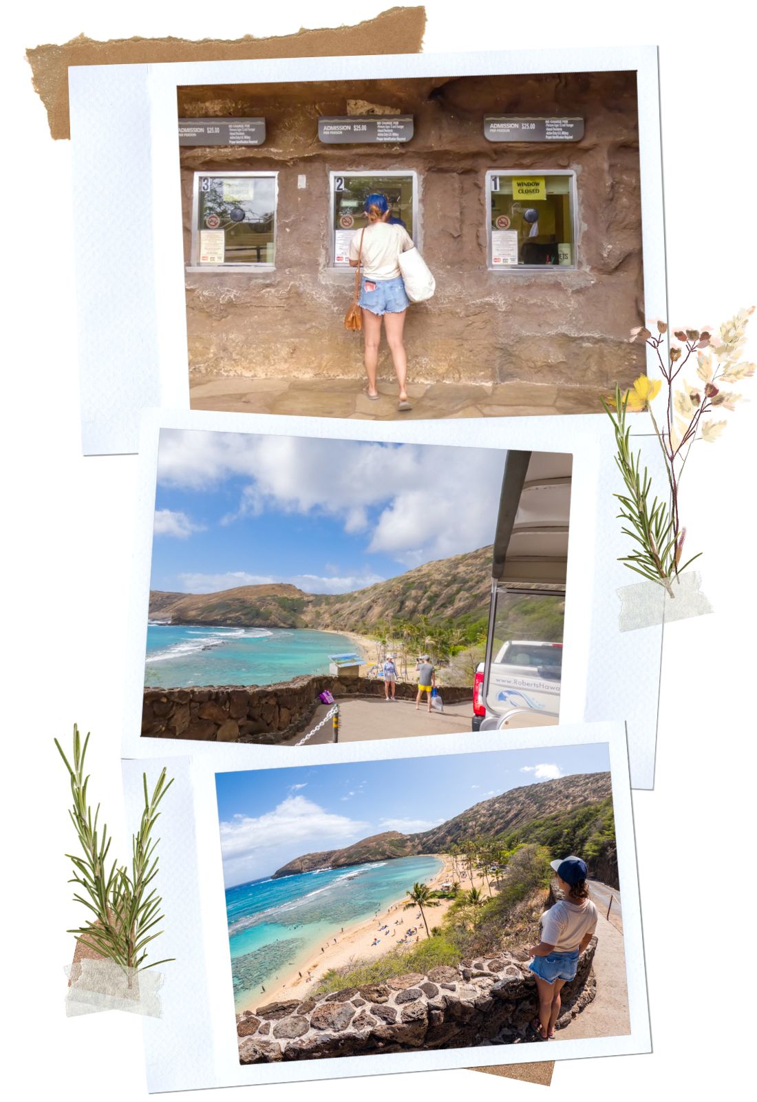 Checking in at Hanauma Bay in Oahu, Hawaii