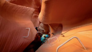 First Via Ferrata Ever in a Slot Canyon! Antelope Ridge Adventure Park in Page, AZ