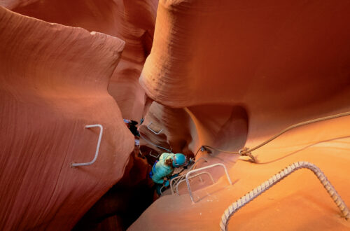 First Via Ferrata Ever in a Slot Canyon! Antelope Ridge Adventure Park in Page, AZ