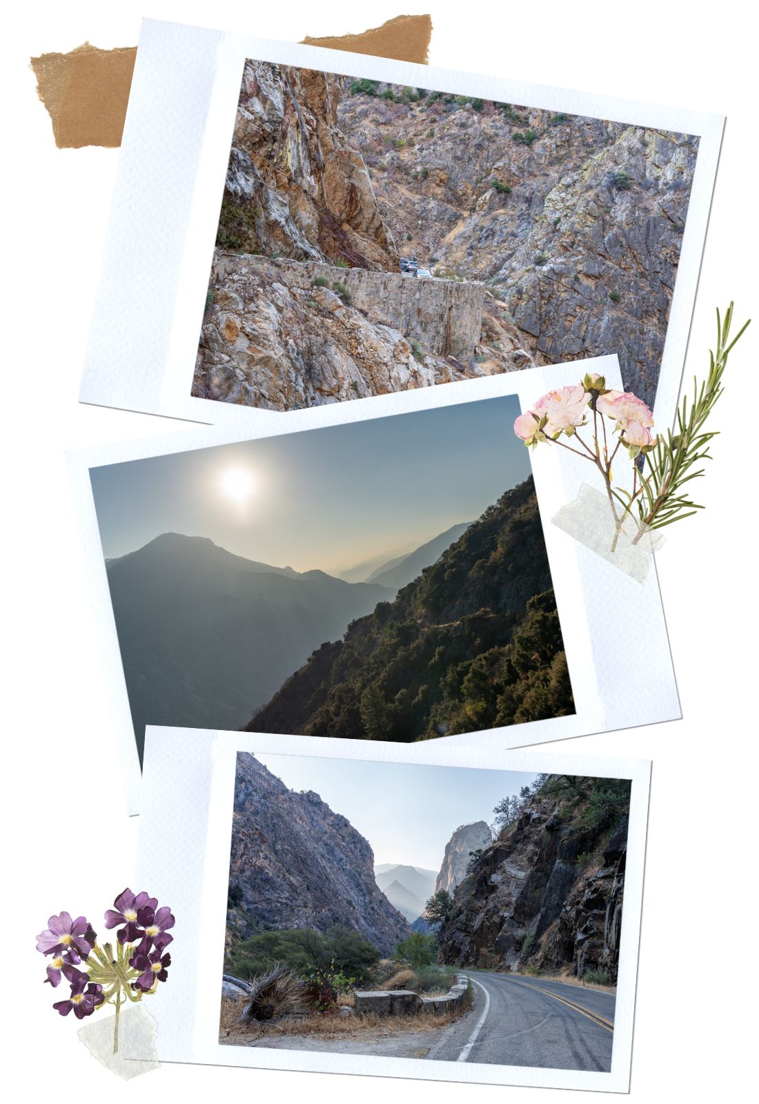Overlooks in Kings Canyon Scenic Byway in California