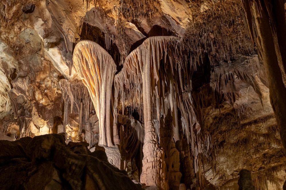 Cave formation in Lehman Caves in Great Basin National Park