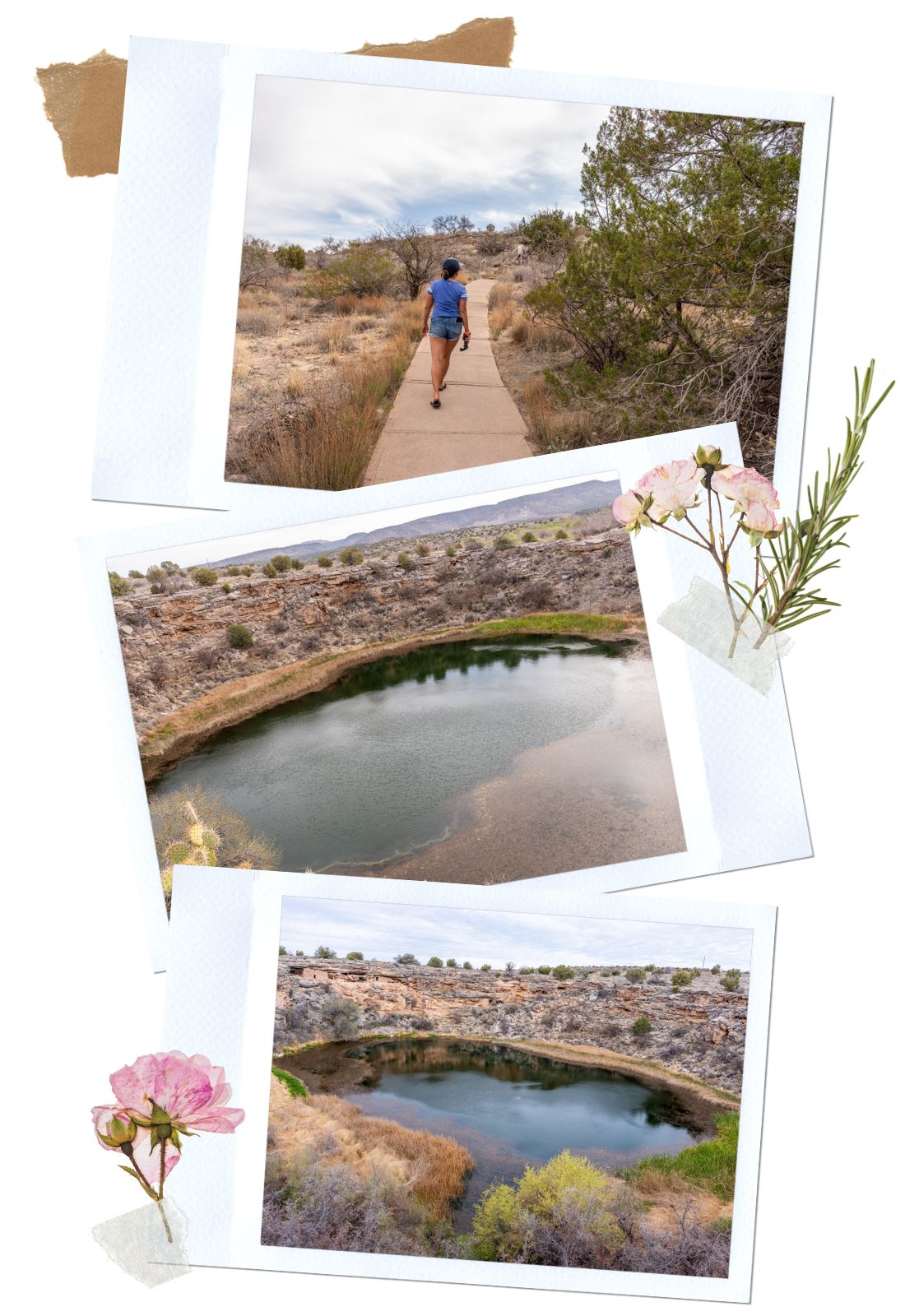Montezuma Well in Arizona: From the Parking lot to the top of the well
