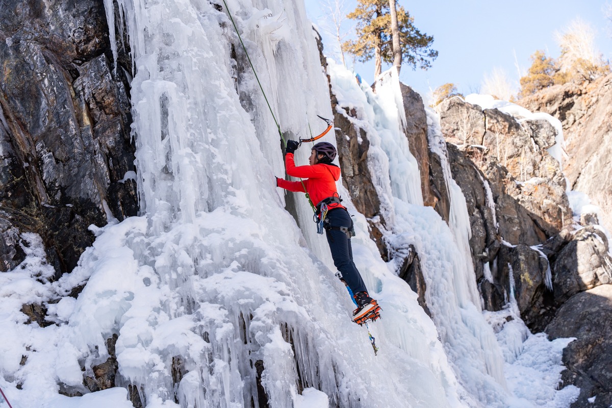 Ice climbing at Ouray Ice Park, Colorado