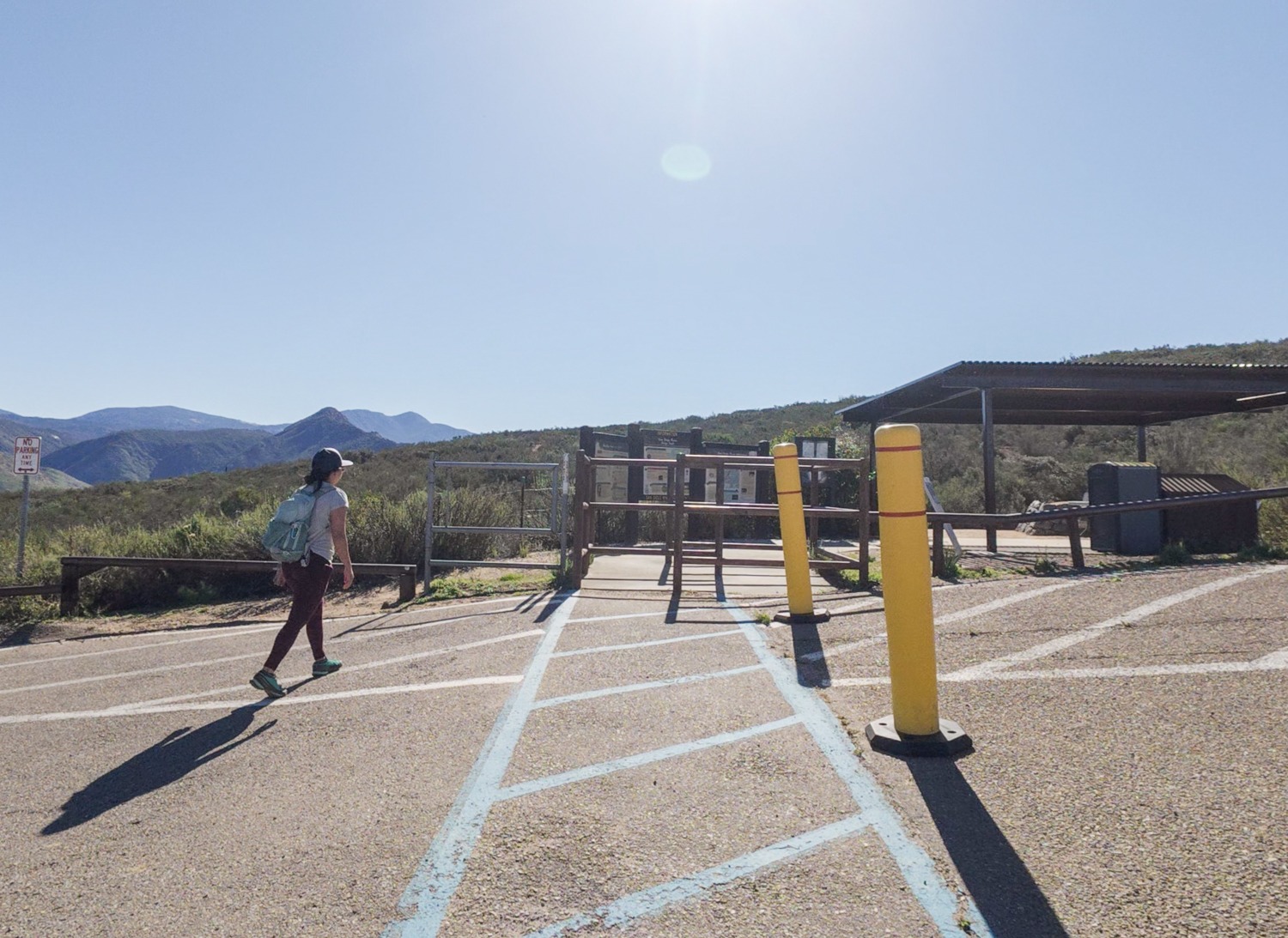 The start of Cedar Creek Falls trail in San Diego
