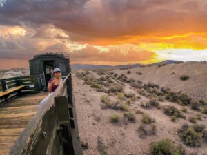 Sunset, Stars & Champagne with Nevada Northern Railway in Ely, Nevada