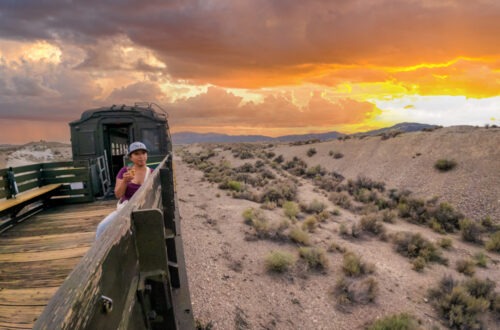 Sunset, Stars & Champagne with Nevada Northern Railway in Ely, Nevada