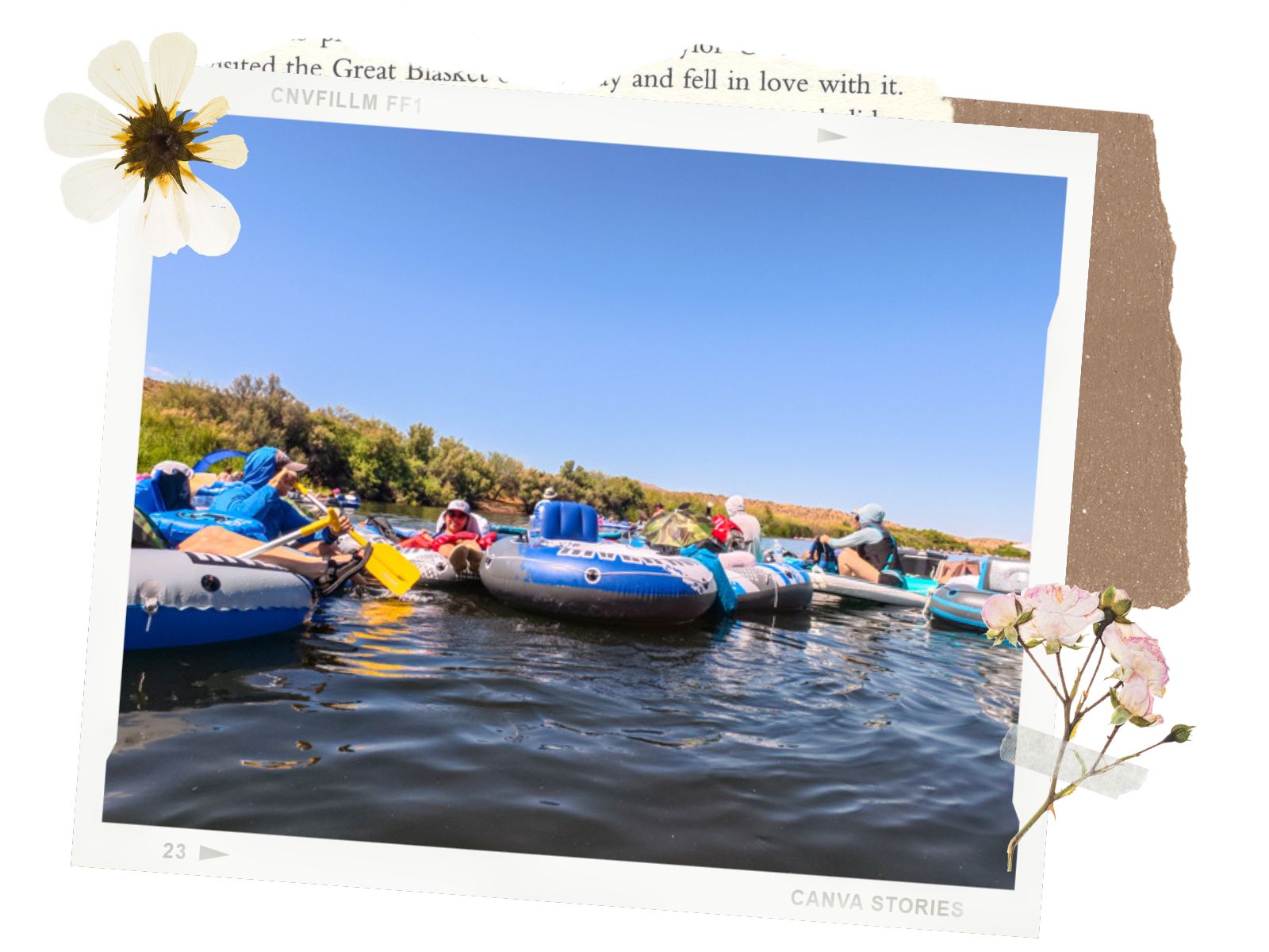 Floating on the Salt River in Mesa, AZ