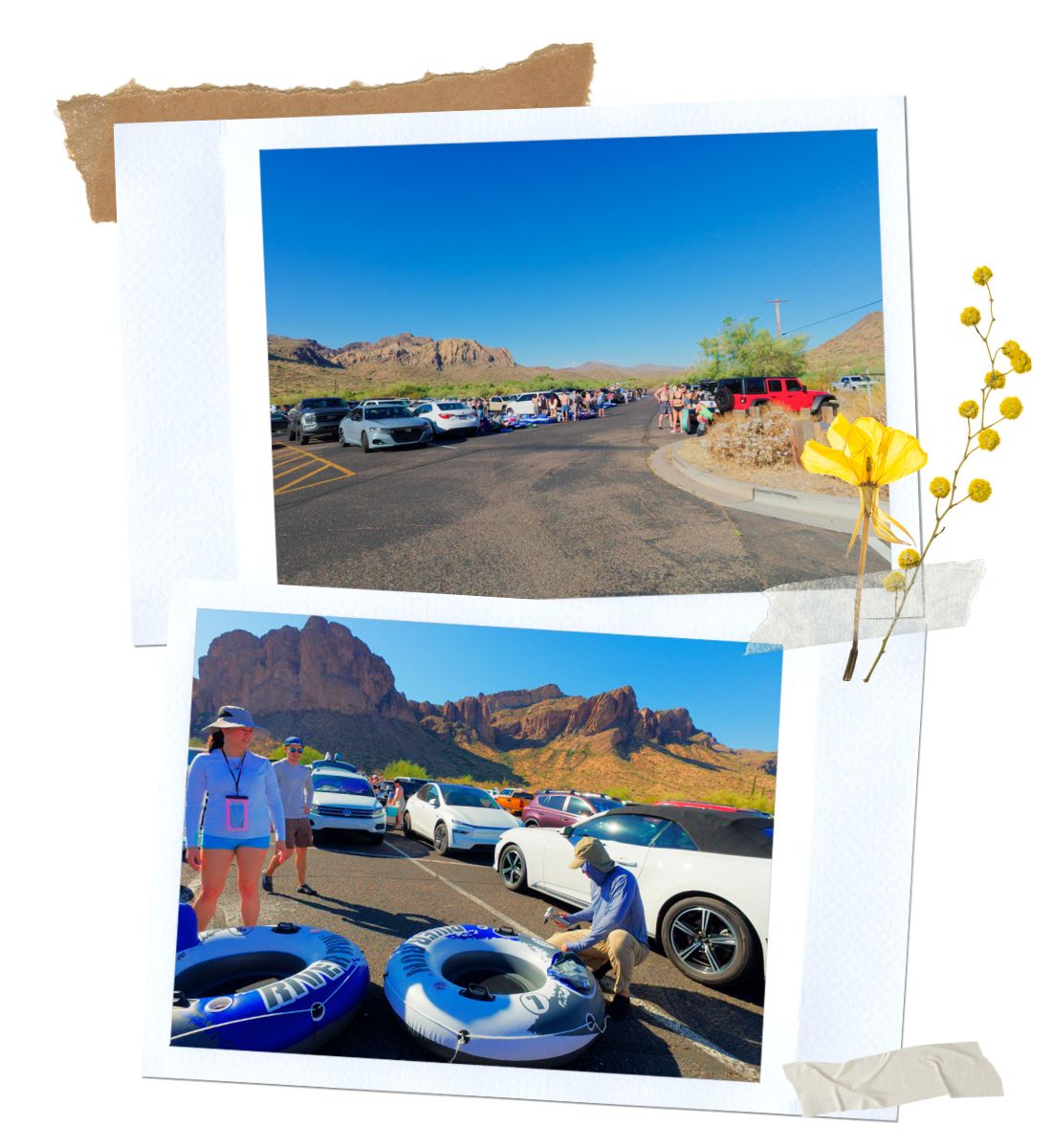 Parking at Water Users for Salt River Float in Mesa, Arizona