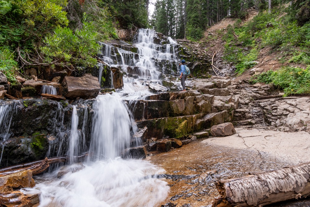 Hiking Gloria Falls in Little Cottonwood Canyon, Utah