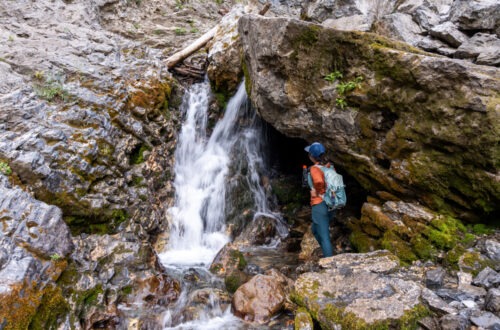 Donut Falls in Big Cottonwood Canyon, UT